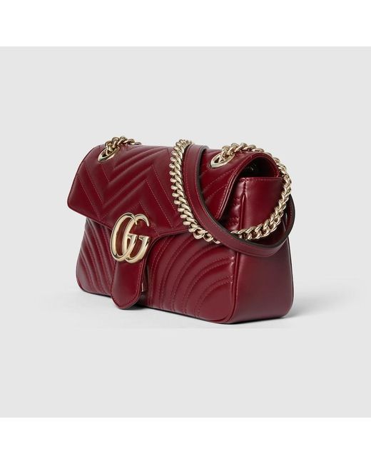 Sac À Épaule GG Marmont Petite Taille Gucci en coloris Red