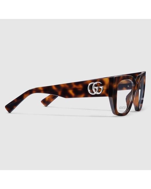 Monture Optique Papillon Gucci en coloris Brown