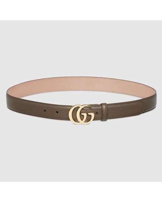 Gucci Brown Gg Marmont Belt, Size 100