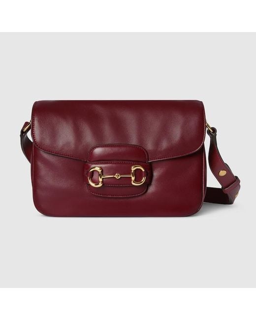 Borsa A Spalla Horsebit 1955 Aura Misura Piccola di Gucci in Red