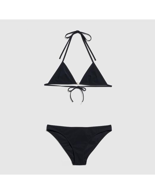 Gucci Black Stretch Jersey Bikini