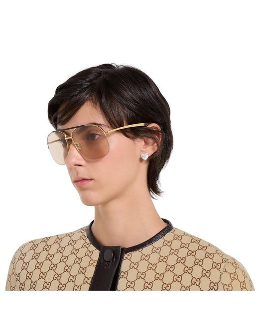 Gucci Metallic Blind For Love Stud Earrings