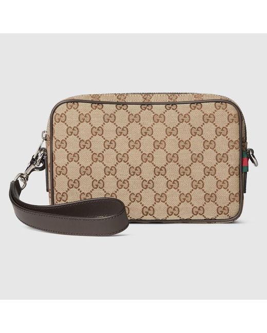 Gucci Gg スモール クロスボディバッグ, ベージュ, Ggキャンバス 