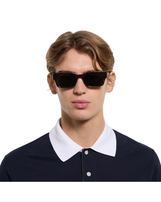 Gucci Brown Rectangular Frame Sunglasses for men