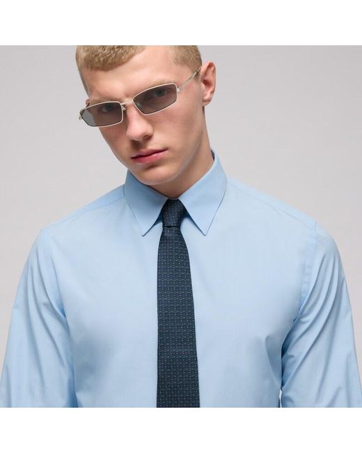 Gucci Blue Interlocking G Silk Jacquard Tie for men