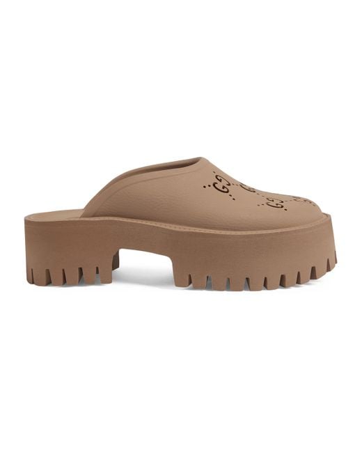 Gucci Brown GG Slip-on Sandal