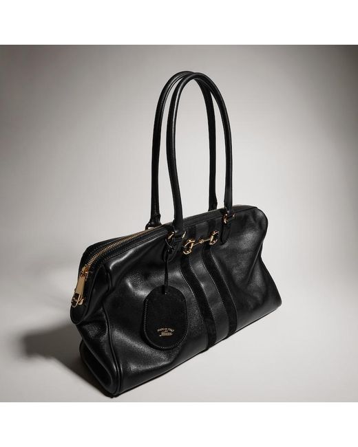 Gucci Black Borsetto Large Boston Bag