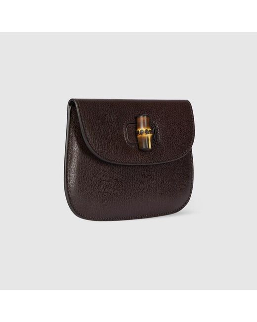 Gucci Brown Kleine Bamboo Pouch