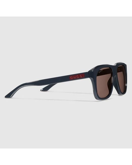Gucci Brown Square Frame Sunglasses for men