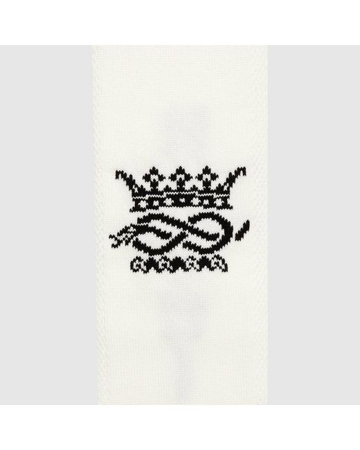 メンズ Gucci 公式 グッチ ニット スポーツソックスアイボリー ブラックホワイト Lyst