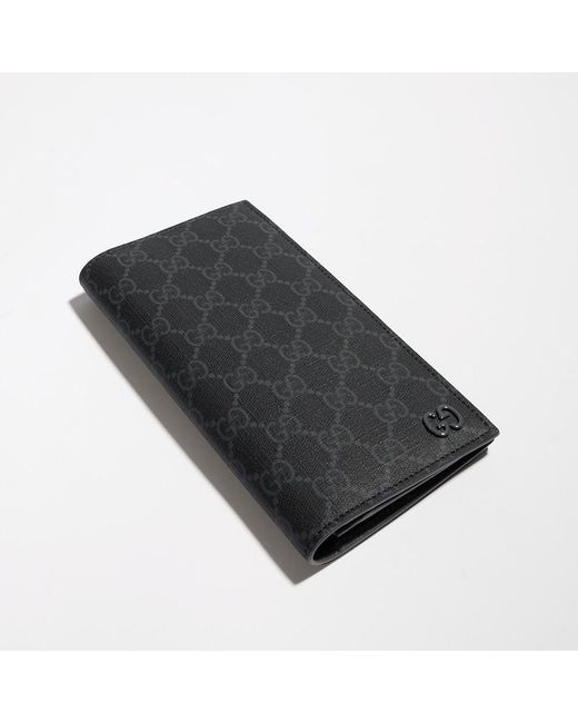 Gucci Gray Interior Gg Long Wallet for men