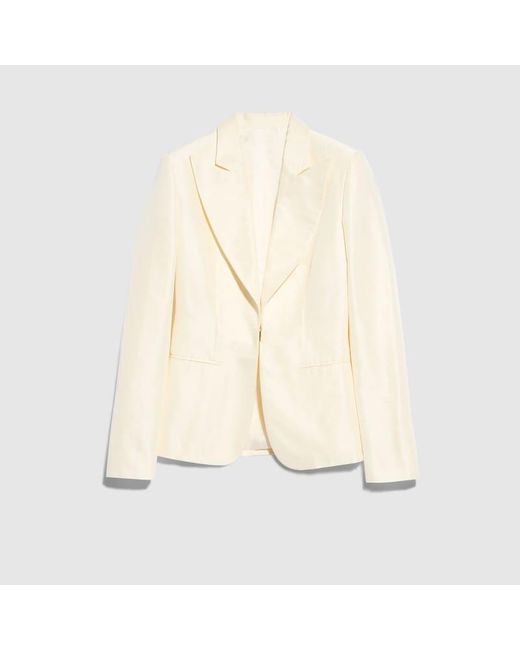 Gucci Natural Fine Silk Faille Jacket