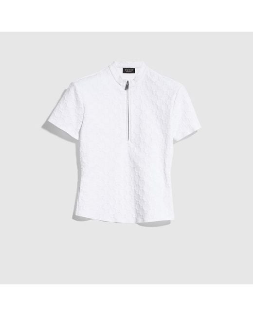Gucci White Gg Jersey Jacquard T-Shirt