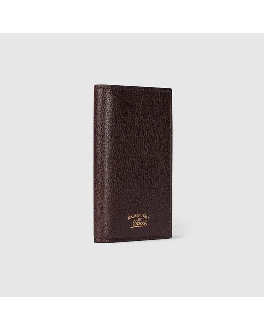 Gucci Brown Lira Card Case, Leather for men