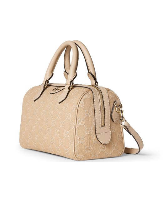 Gucci Natural Ophidia GG Small Top Handle Bag