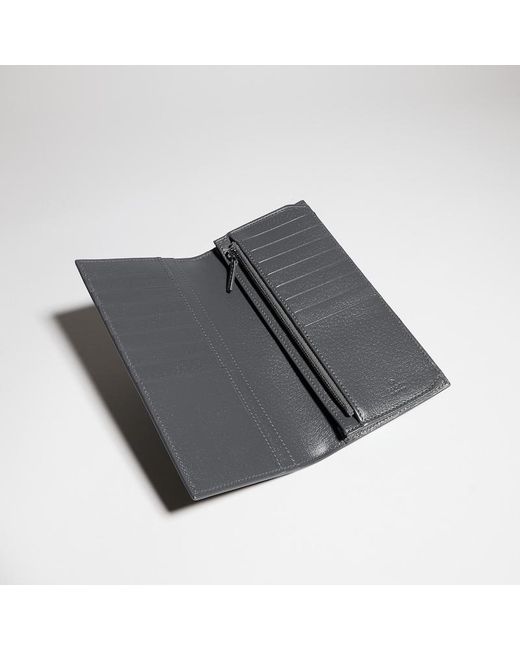 Gucci Gray Interior Gg Long Wallet for men