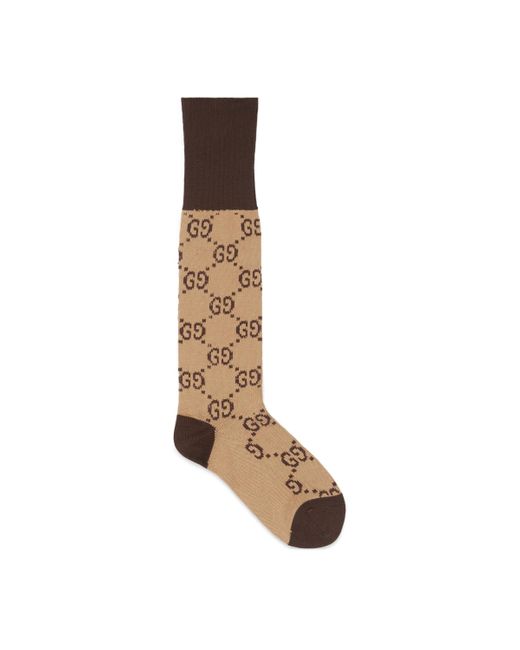 Gucci GG Pattern Cotton Blend Socks in Beige (Natural) - Save 49% - Lyst