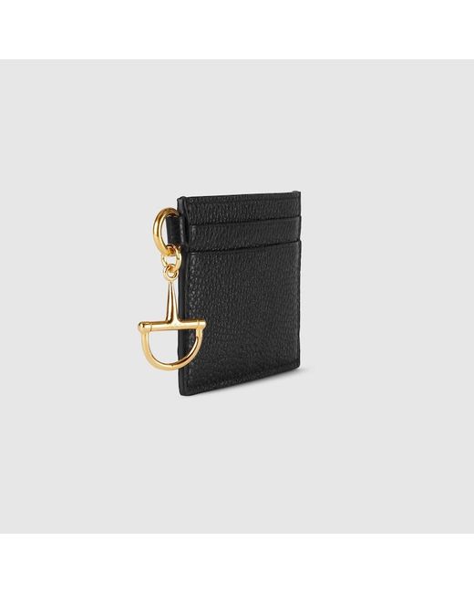 Gucci Black Half Horsebit Card Case