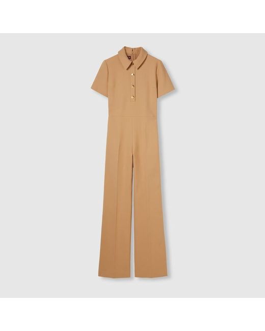 Gucci Natural Cotton Crêpe Jumpsuit
