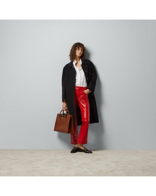 Gucci Black Reversible Gg Wool Coat