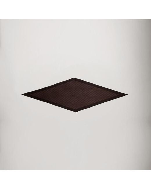 Gucci Brown Printed Silk Twill Diamond Scarf