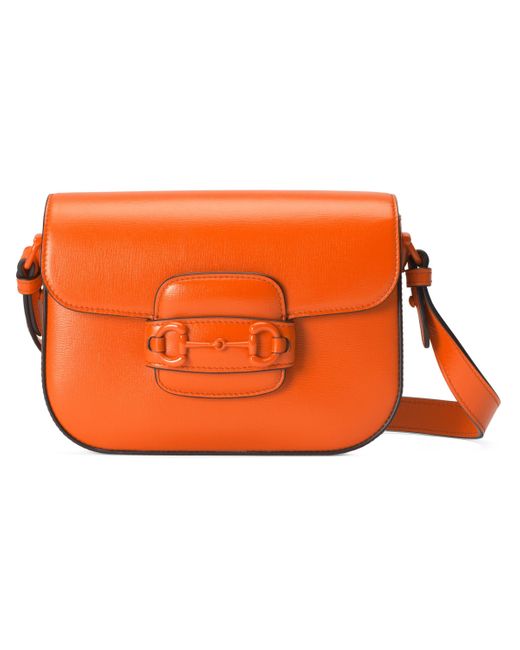 Gucci Horsebit 1955 Small Shoulder Bag in Orange | Lyst