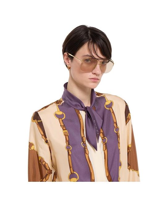 Gucci Brown Silk Shirt