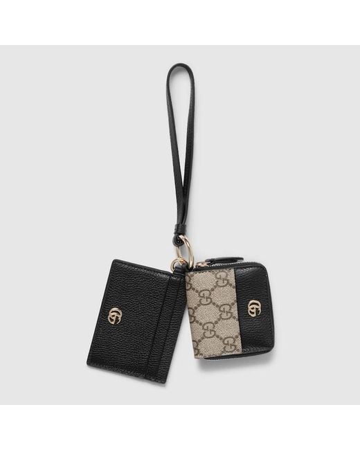 Gucci Black Bi-Colour Gg Marmont Zip Around Wallet