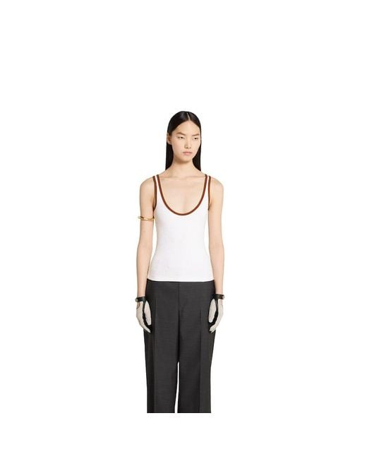 Gucci コットン タンクトップ White