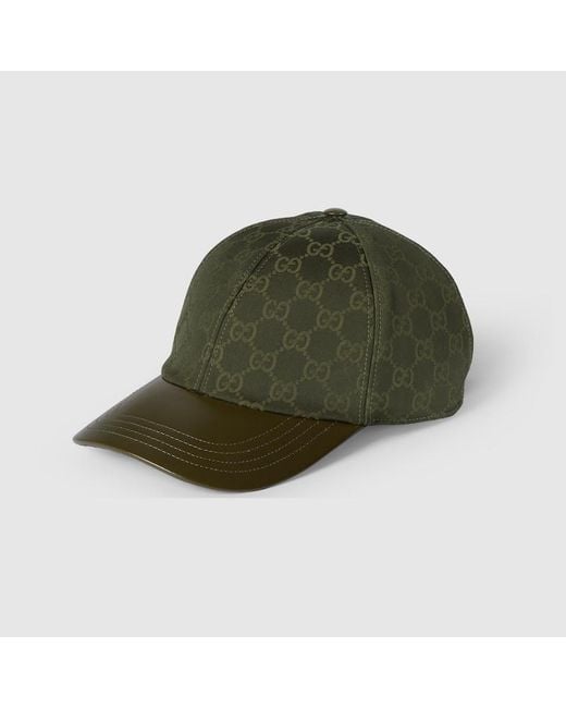 Gucci Green Gg Fabric Jacquard Baseball Hat