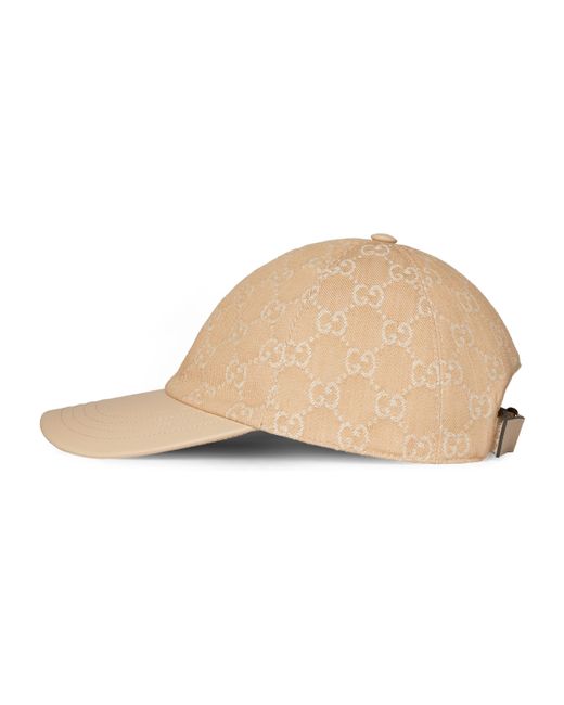 Gucci Natural GG Denim Baseball Hat