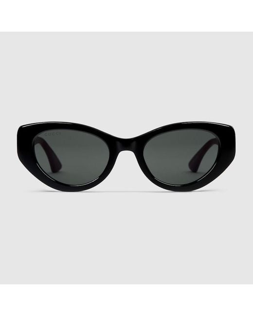 Gucci Black Cat-Eye Frame Sunglasses