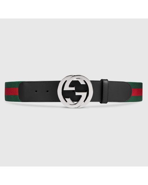 suizo Civil Cambiable Gucci Web Belt With G Buckle in Green for Men | Lyst