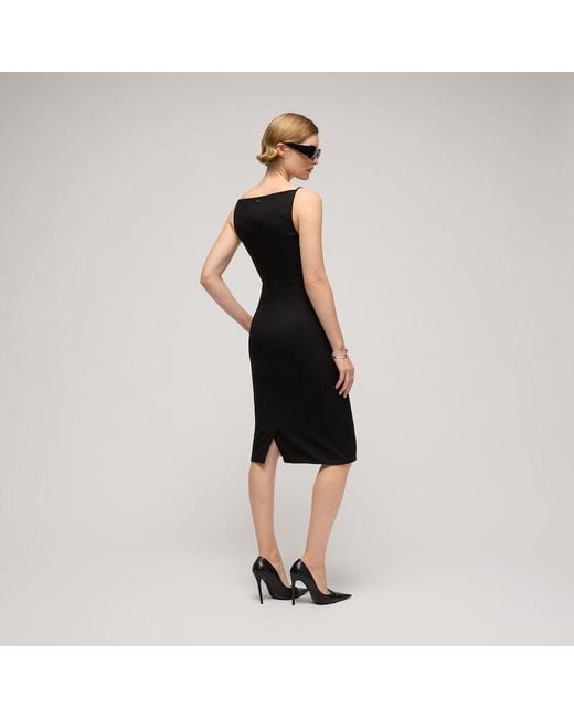 Gucci Black Fine Silk Faille Dress With Tag