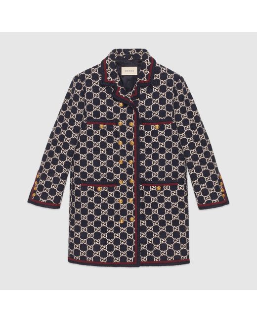 Gucci Multicolor Mantel aus GG Tweed