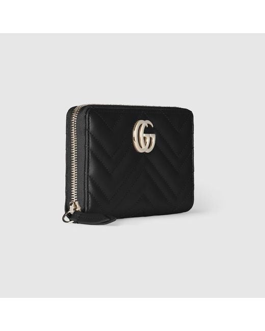 Portafoglio Con Cerniera Gg Marmont di Gucci in Black