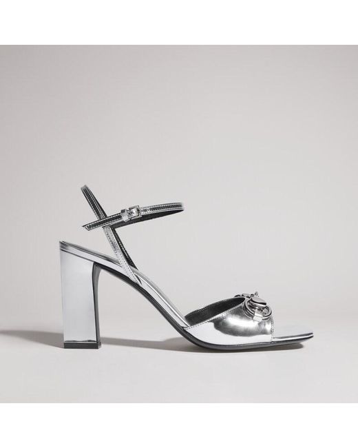 Gucci White Signora Sandal, Leather