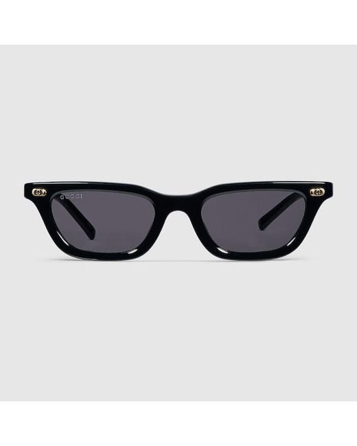 Lunettes De Soleil À Monture Œil-De-Chat Gucci en coloris Black