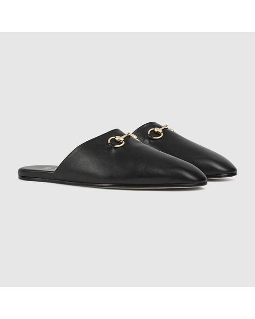 Sabot Uomo Con Morsetto, Taglia di Gucci in Black