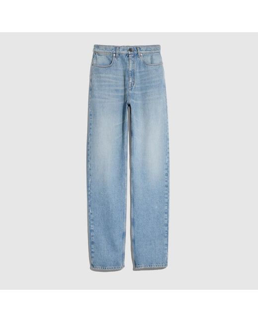 Gucci Blue Bleached Stone Washed Denim Pants, Size 34, Ready-To-Wear