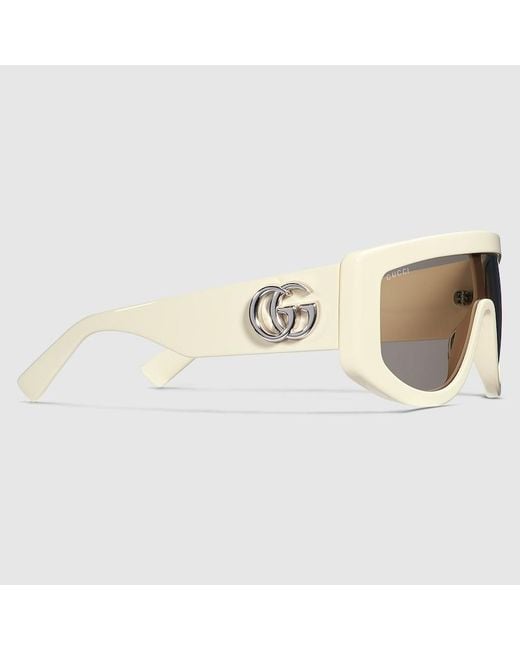 Lunettes De Soleil Rectangulaires Gucci en coloris Brown