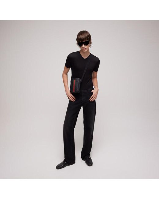 Gucci Black Slipper With Double G, Leather for men