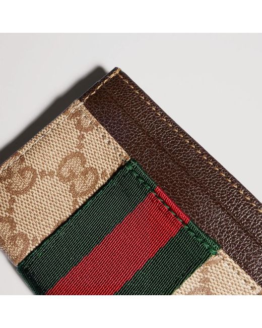 Gucci Natural Card Case With Web
