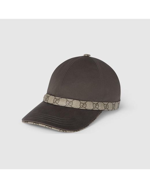 Gucci Brown Cotton Baseball Hat With Double G, Cotton