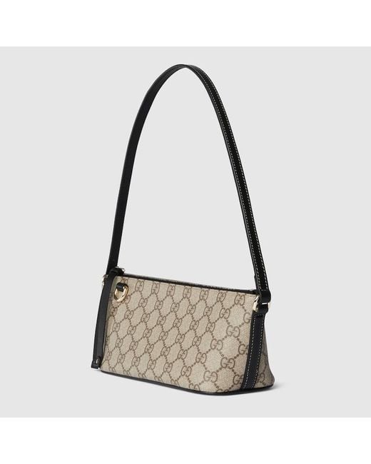 Sac À Épaule Gg Emblem Petit Format Gucci en coloris Metallic