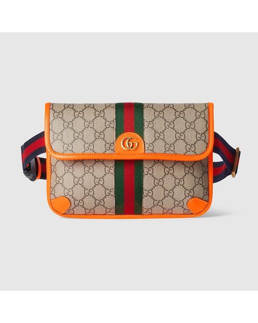 Gucci Orange Ophidia GG Small Belt Bag for men