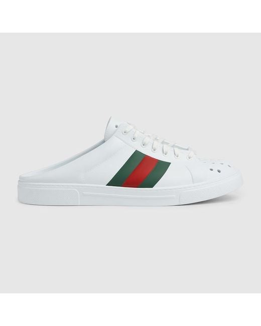 Gucci Blue Ace Mule With Web