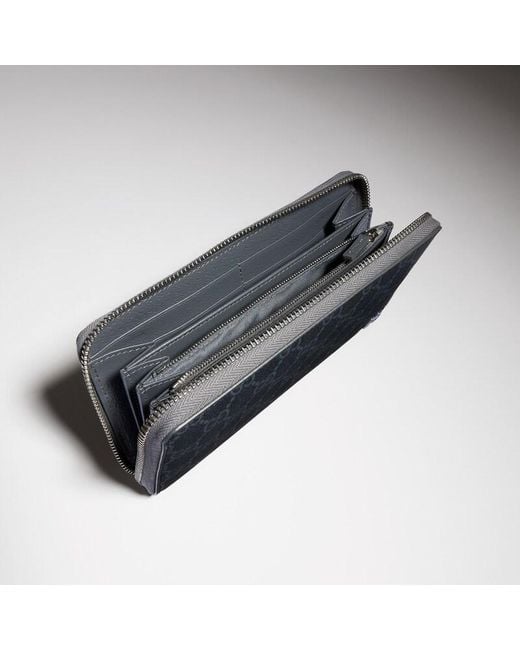 Gucci Black Interior Gg Zip Around Wallet for men