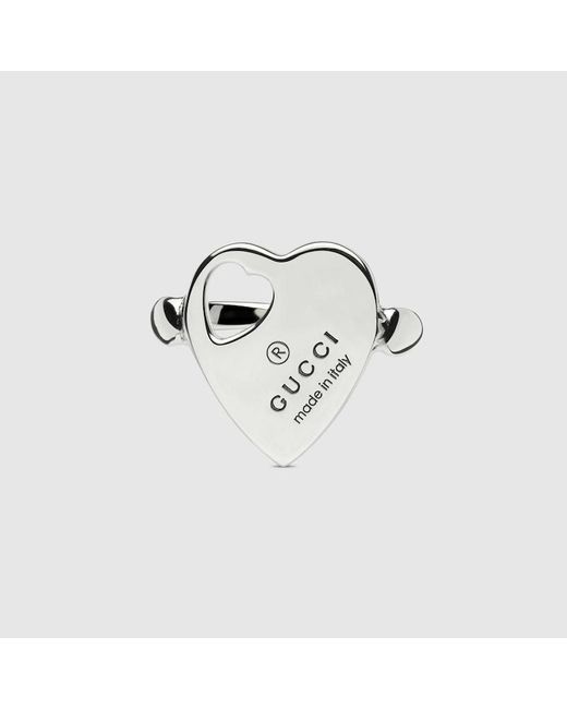 Gucci Metallic Trademark Heart Ring