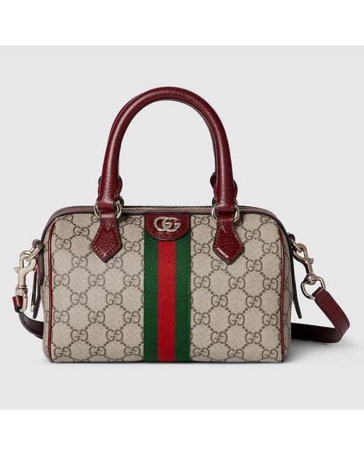 Gucci 〔オフィディア〕スモール ボストンバッグ, ベージュ, Ggキャンバス Brown